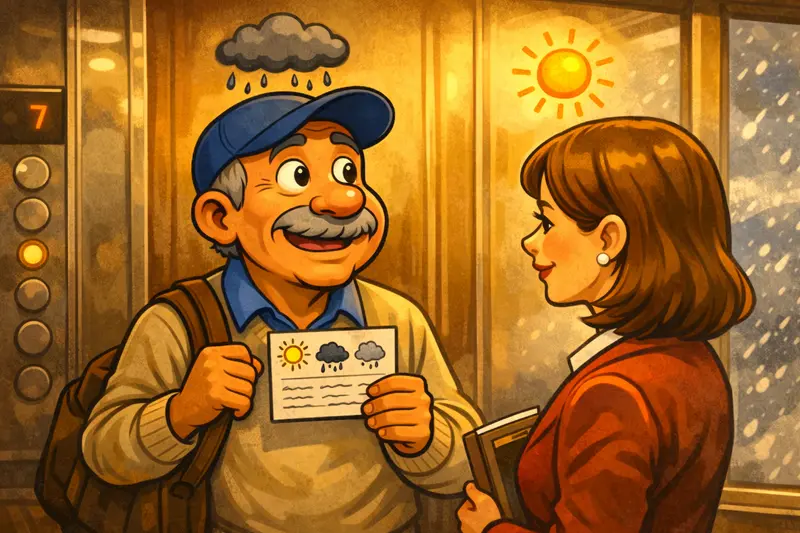 Ilustrace k fejetonu „Smysluplné konverzace o počasí“