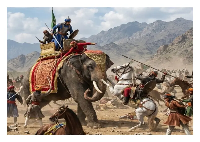 Historická bitva u pevnosti Amber Fort v indickém Jaipuru připomíná legendy o rádžputských válečnících, které inspirovaly tajemný příběh Zjevení v Amber Fort.